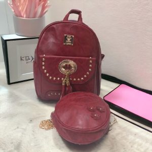 Maroon Backpack for College Girls