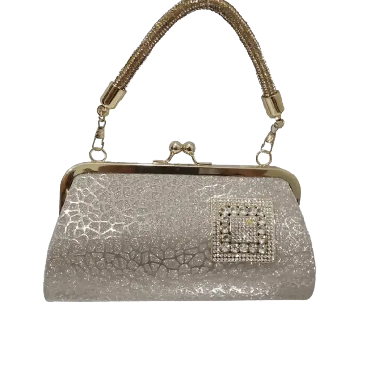 Silver Glitter Bag for Bride