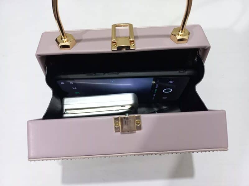 Imported Ash Pink Clutch Open
