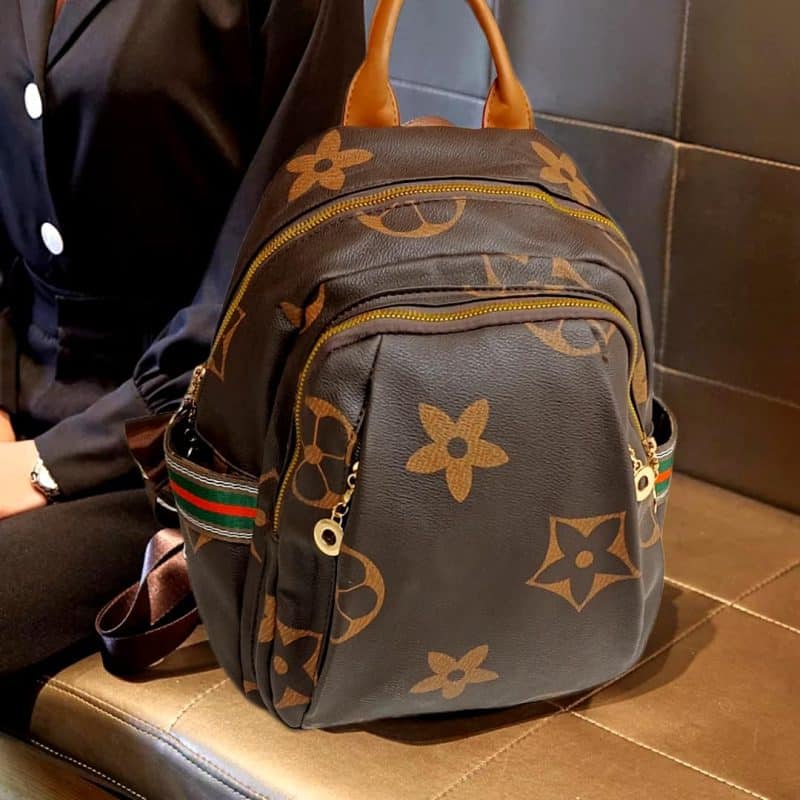 Buy Online Brown Leather Backpack