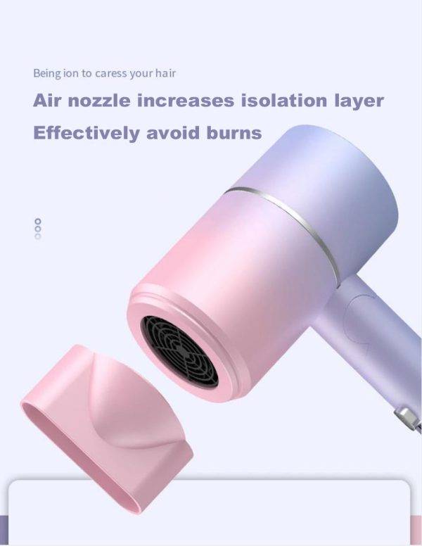 Mini Travel Hair Dryer 1200w 220-240 Voltage Heating Cooling Hairdryer
