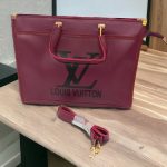 Luxe Leather Tote Bag Maroon