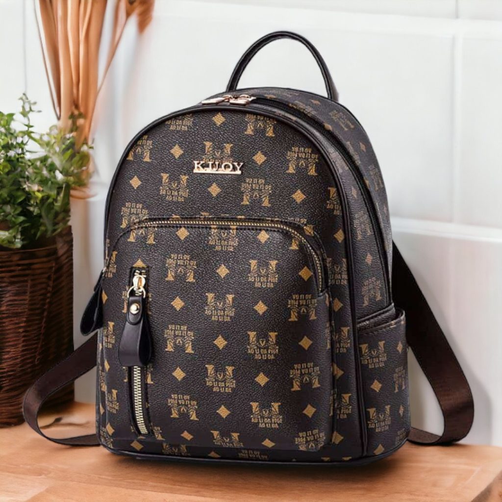 Brown Branded Backpack